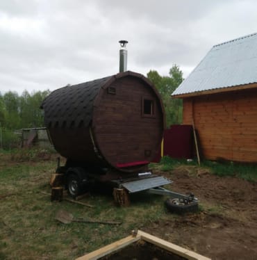 Монтаж бани-бочки №413 от 23.04.2021 в Валуйках